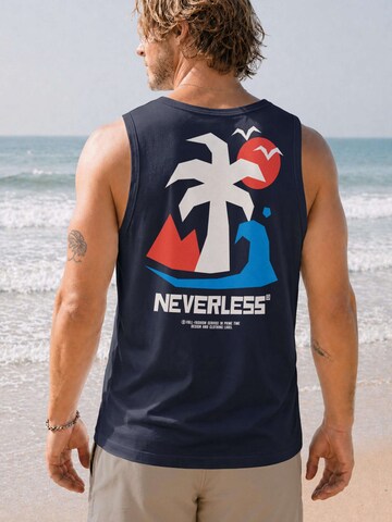 Neverless Shirt 'Beach Palm' in Blue