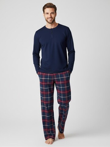 La V Pajamas long in Blue