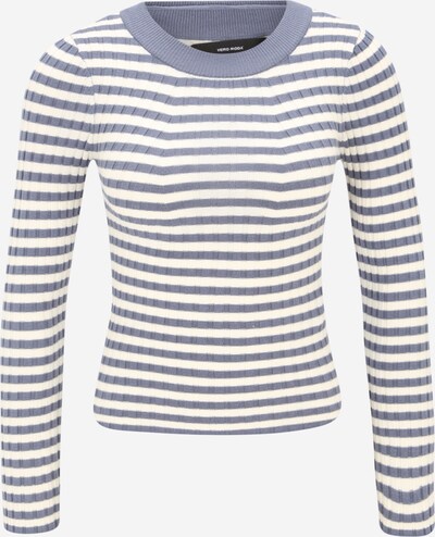 Vero Moda Petite Pullover 'KIKI' in taubenblau / weiß, Produktansicht