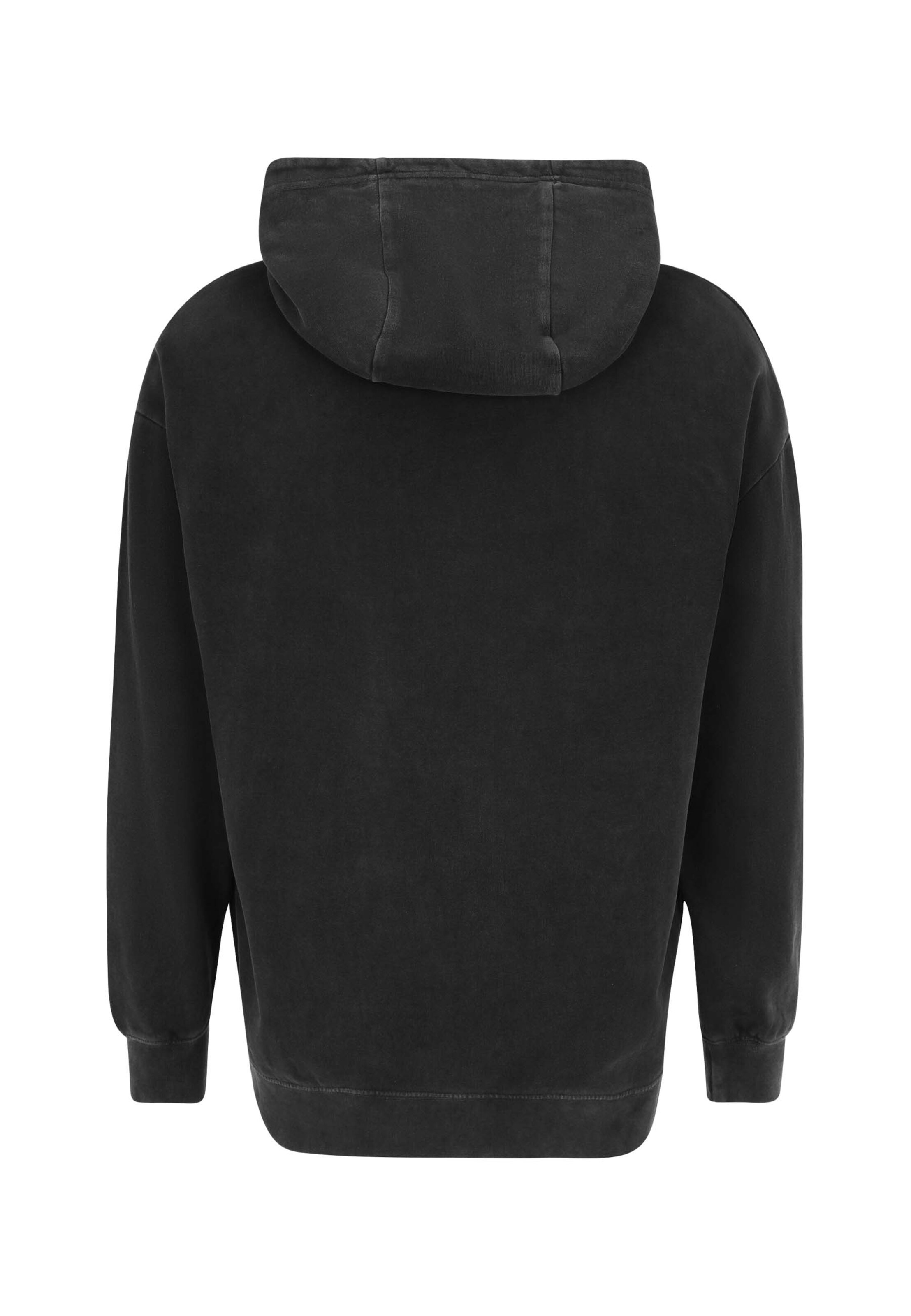 Oldskull Hoodie 'Peach Dyed Basic' in Schwarz