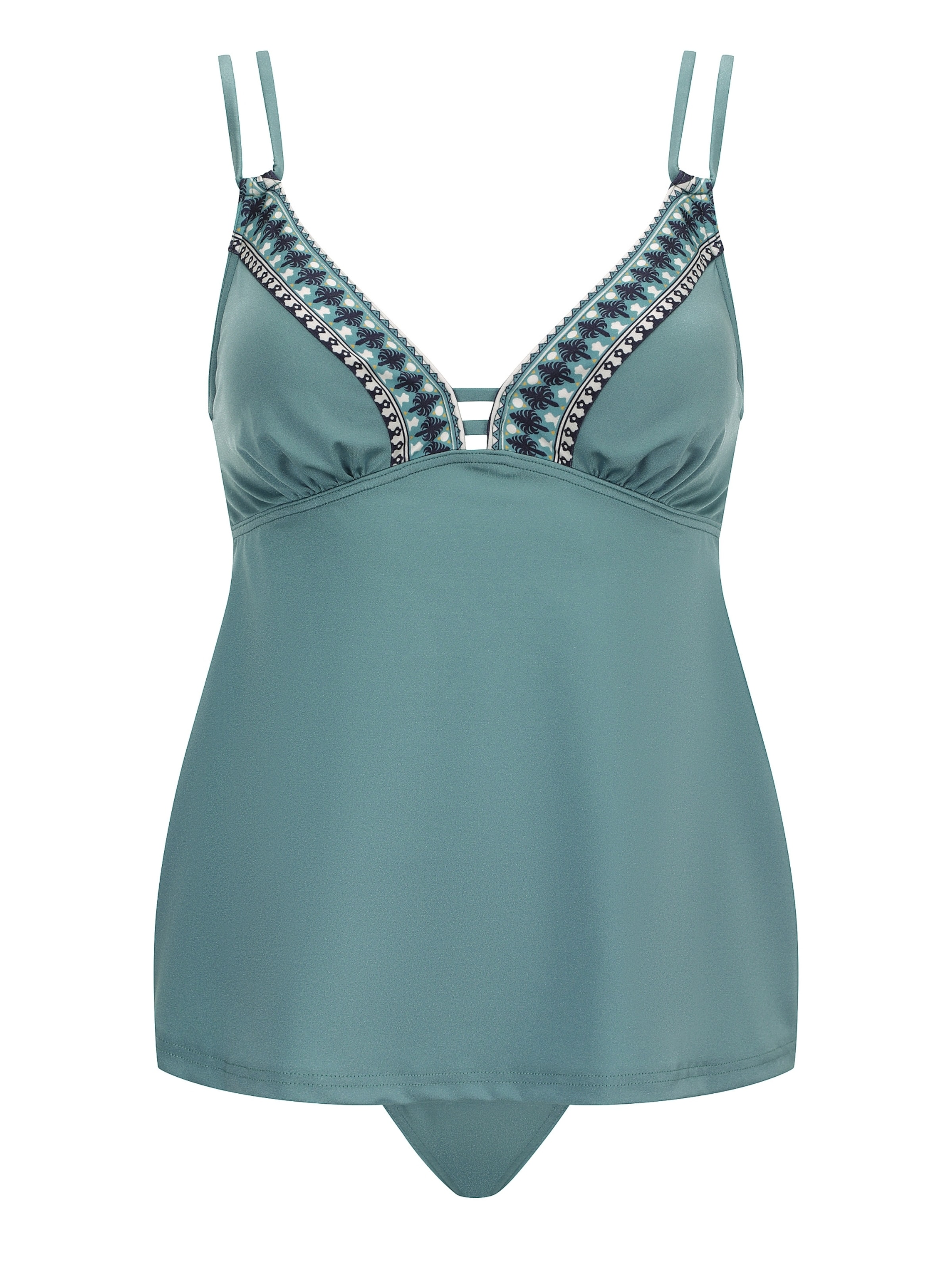 OLYMPIA Klassiek Tankini in Blauw: voorkant