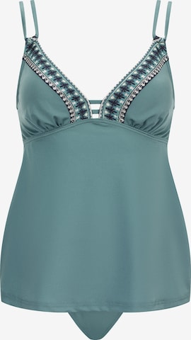 OLYMPIA Klassiek Tankini in Blauw: voorkant