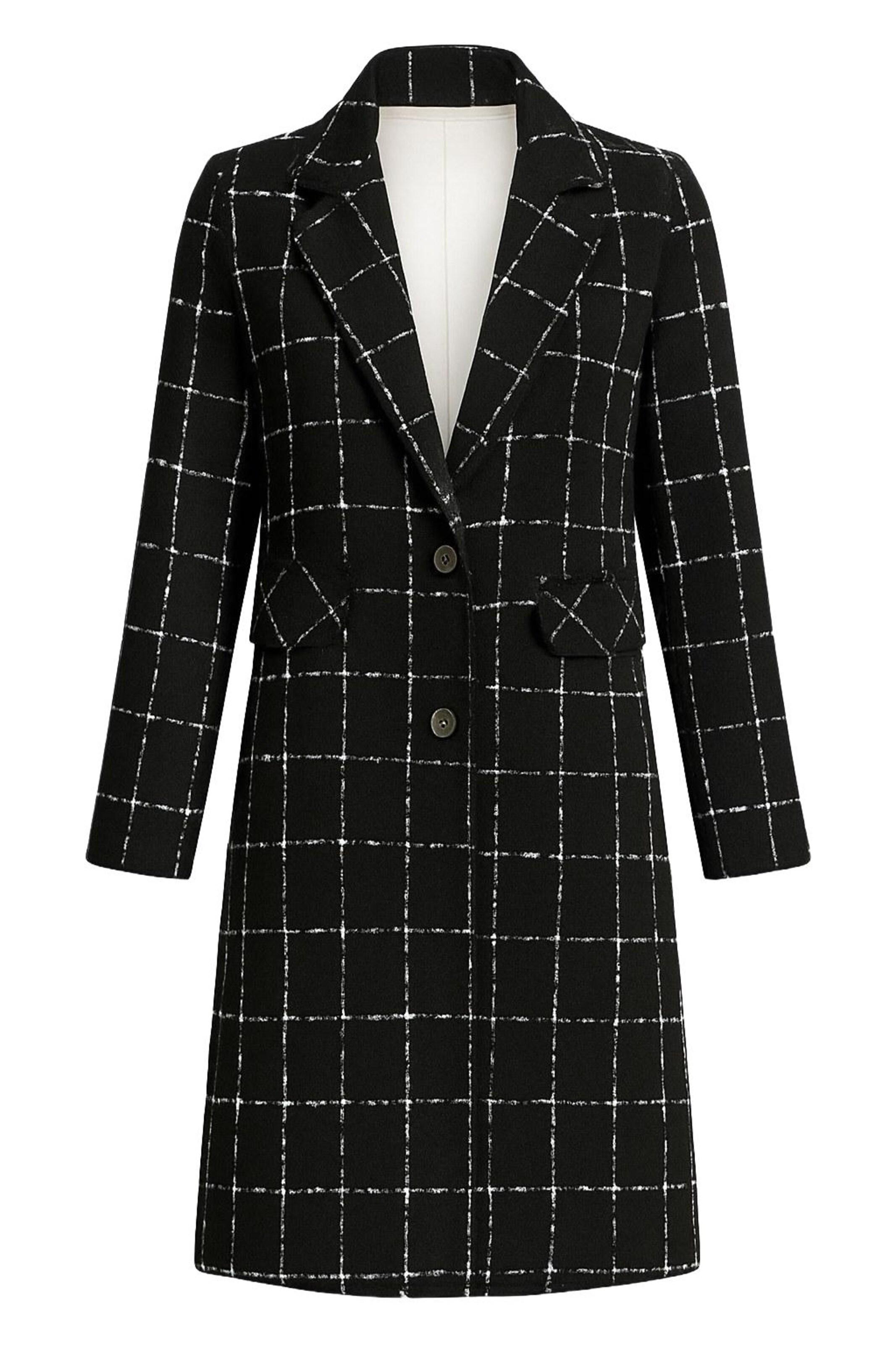 MODAMIHRAM Between-seasons coat in Black / White, Item view