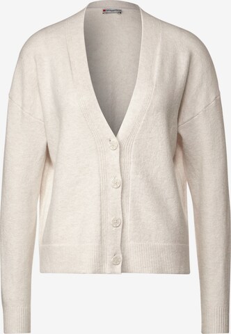 STREET ONE Knit Cardigan in White: front