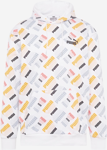PUMA - Sweatshirt de desporto 'REPEAT' em branco: frente