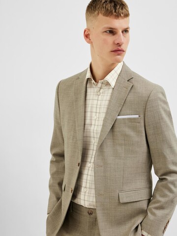SELECTED Regular fit Overhemd in Beige