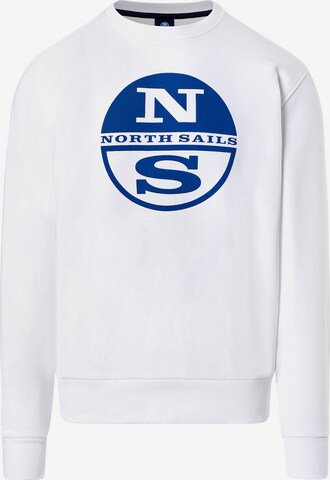 Sweat-shirt North Sails en blanc : devant