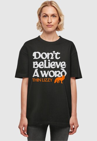 Merchcode Shirt 'Thin Lizzy - Dont Believe A Word Fox' in Black: front