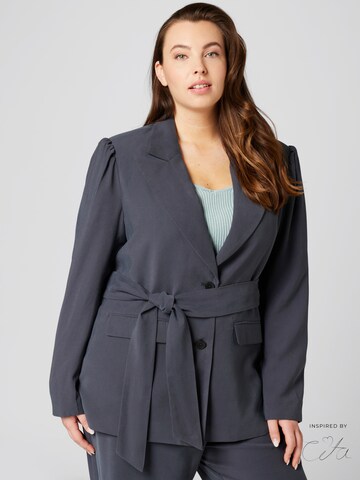 Guido Maria Kretschmer Curvy Blazers 'Phyllis' in Blauw: voorkant