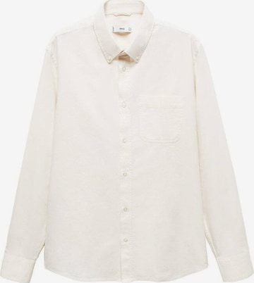 MANGO MAN Button Up Shirt 'Oxford' in Beige: front