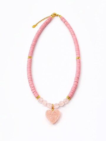 Secret Stones Kette 'Lovers Dream'‌‌‌‌‌‌‌‌ in Pink: Vorderseite