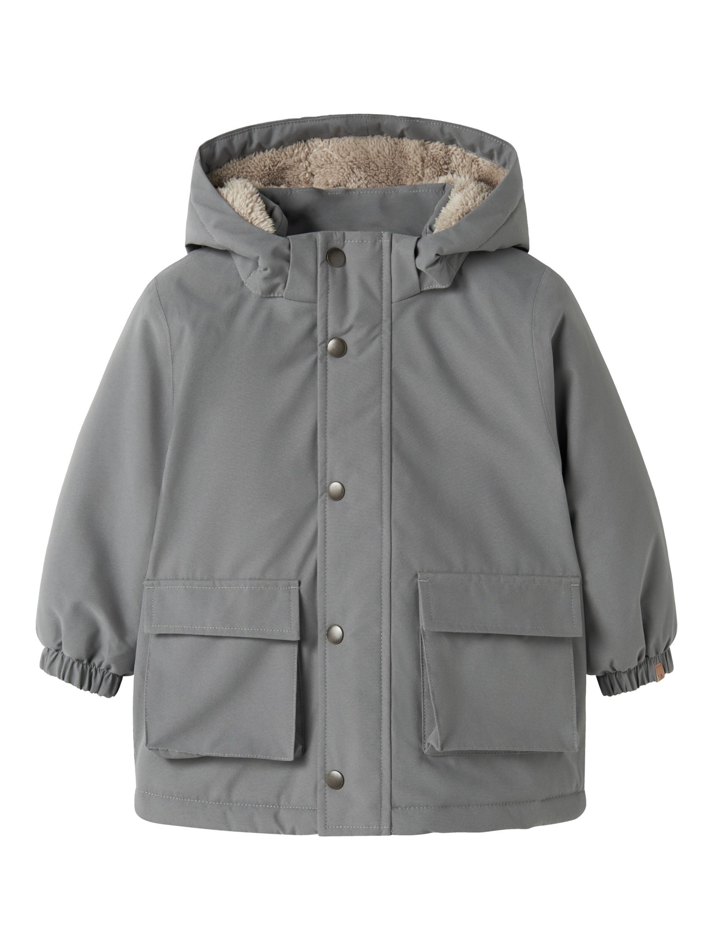 Lil'Atelier Winterjacke in Grau: Vorderseite