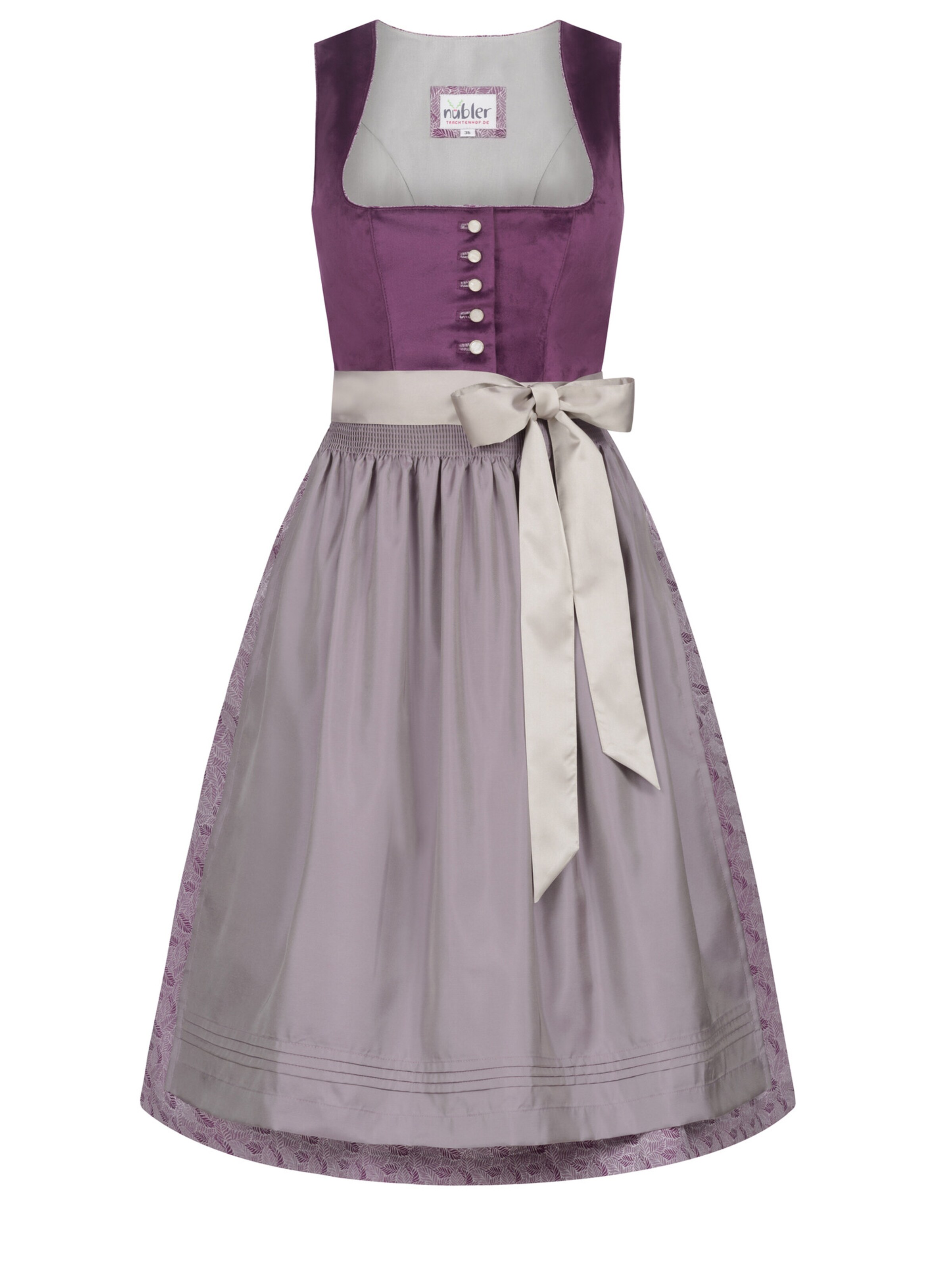 Trachtenhof Nübler Dirndl 'Dirndl midi Giovanna' in Purple: front