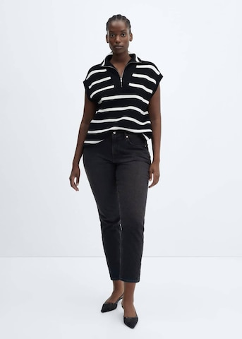 MANGO Slimfit Jeans 'claudia' in Zwart