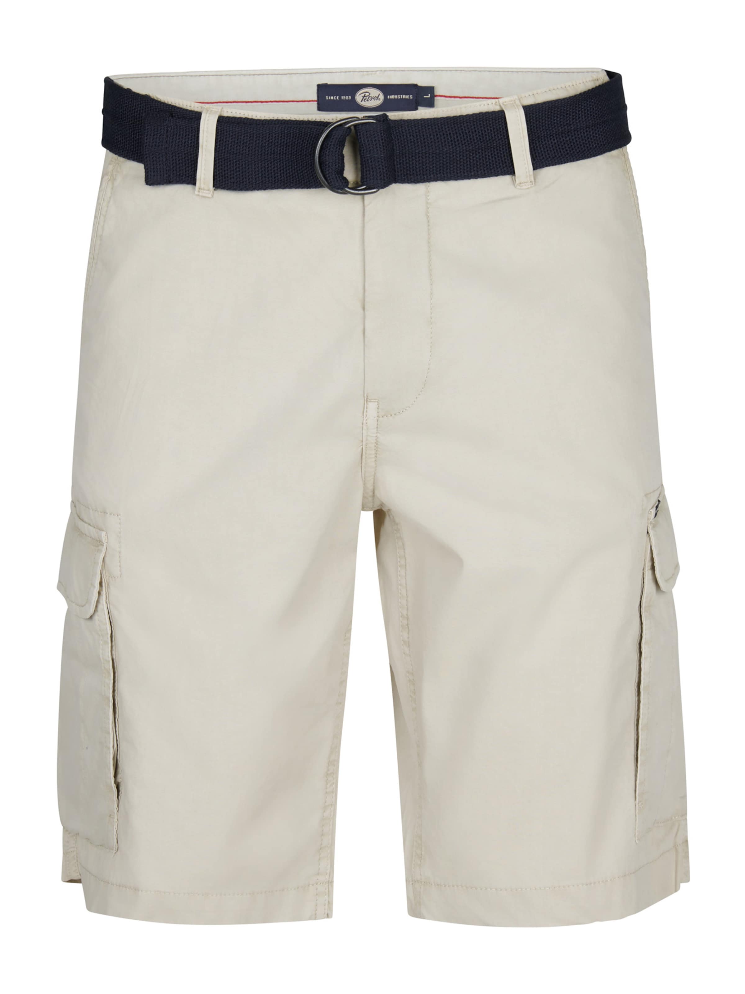 Petrol Industries Cargo Pants in White: front