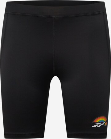 Reebok Skinny Sportshorts in Schwarz: predná strana