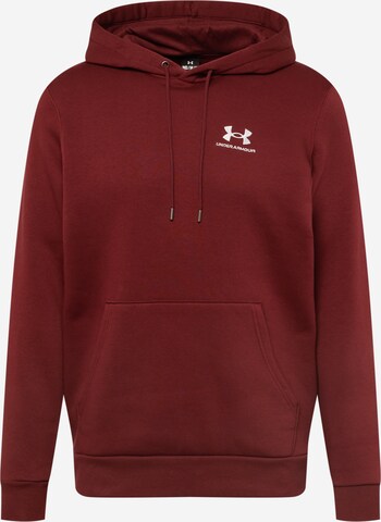 UNDER ARMOUR - Sweatshirt de desporto 'Essential' em vermelho: frente