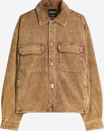Bershka Between-season jacket in Brown: front