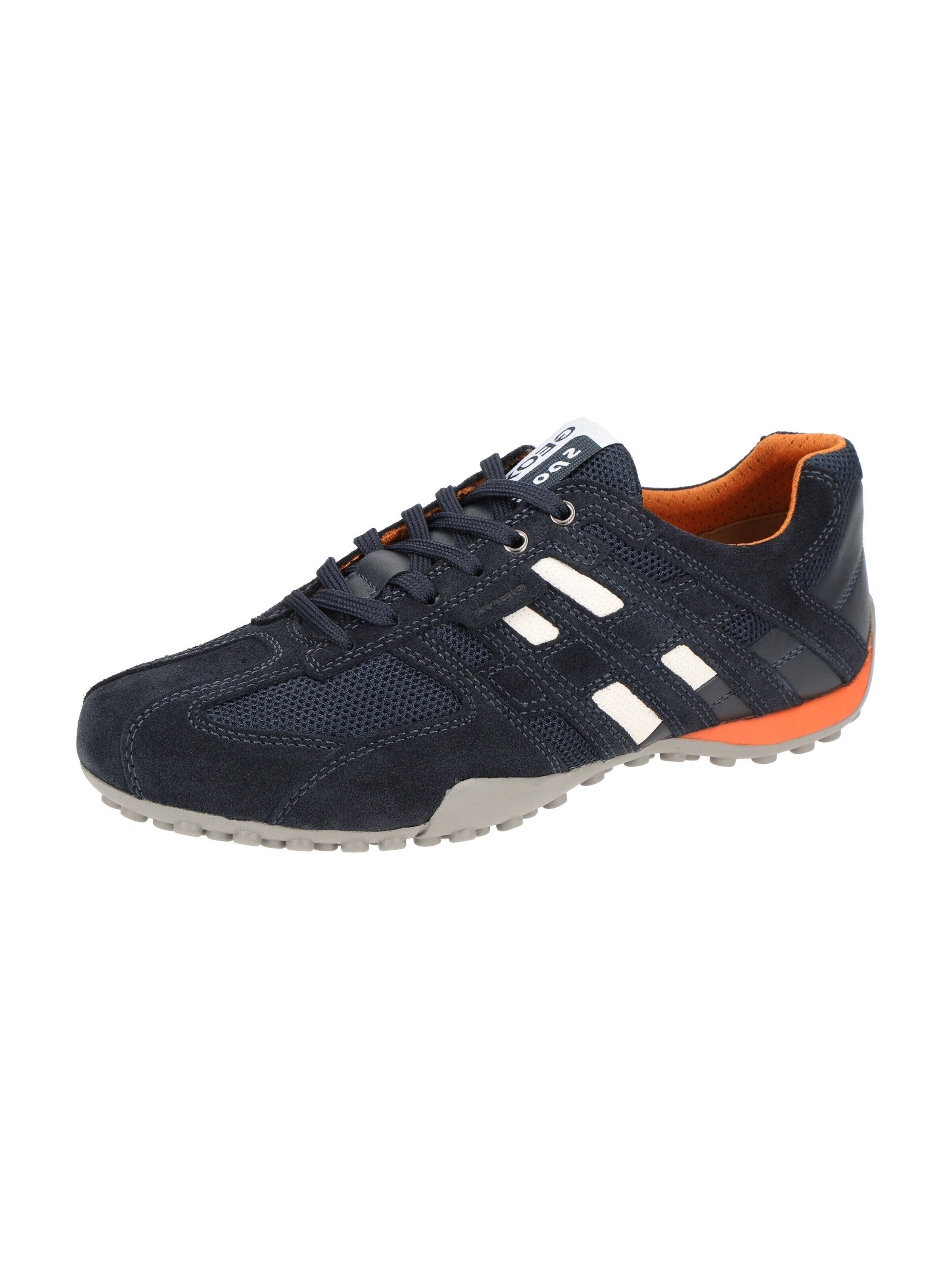 GEOX Lace-Up Shoes 'Geox Snake Schuhe blau orange U4207K' in Blue: front