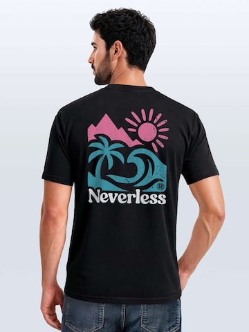 Neverless Shirt 'Beach Mountain' in Black