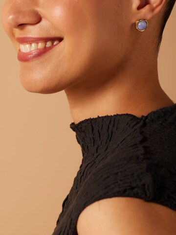 Lucardi Earrings in Gold: front