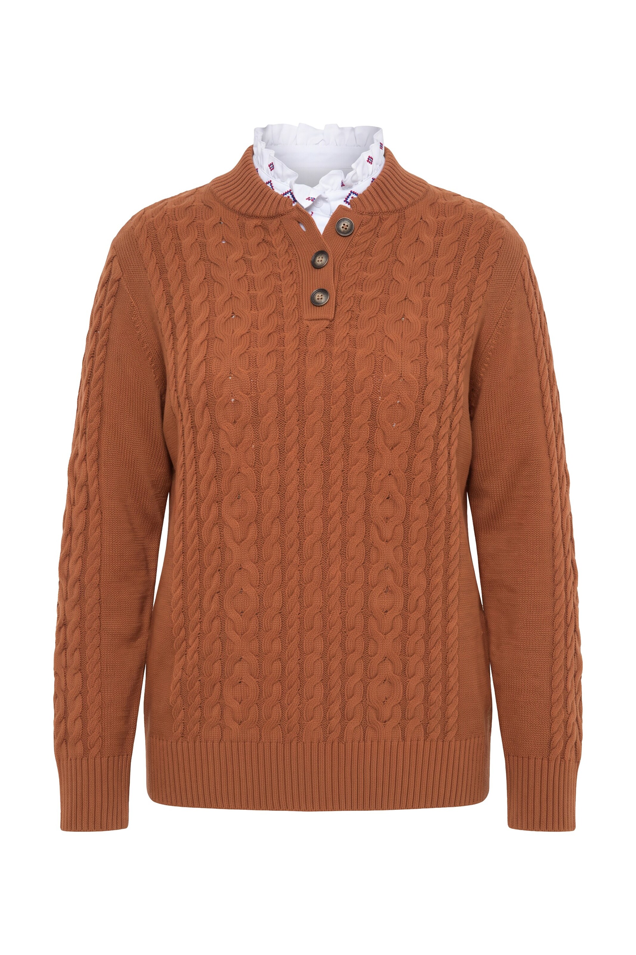 Ulla Popken Pullover in Braun: Vorderseite