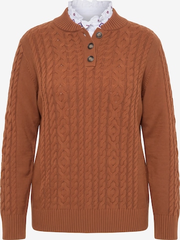 Ulla Popken Pullover in Braun: Vorderseite