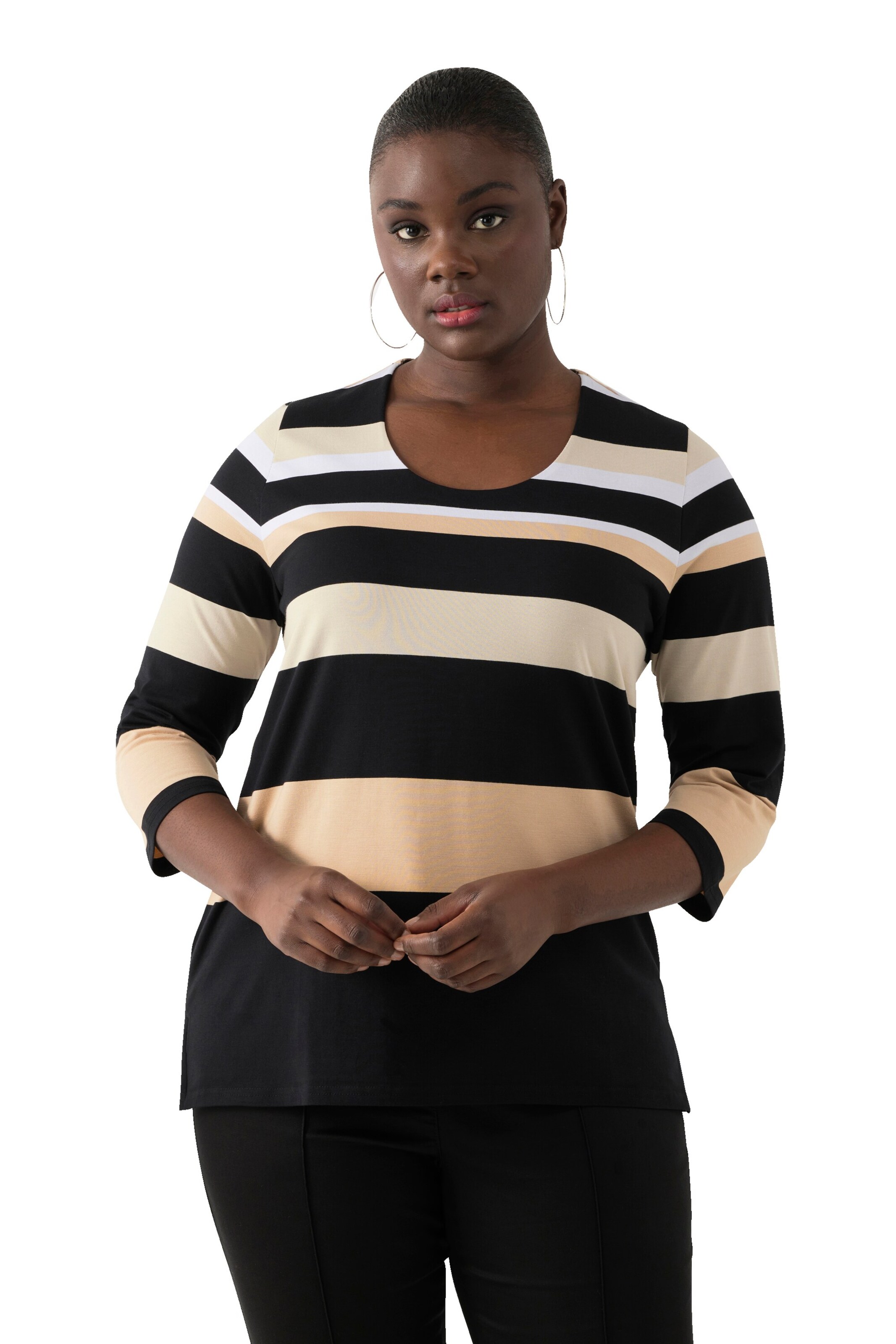 Ulla Popken Shirt in Black: front