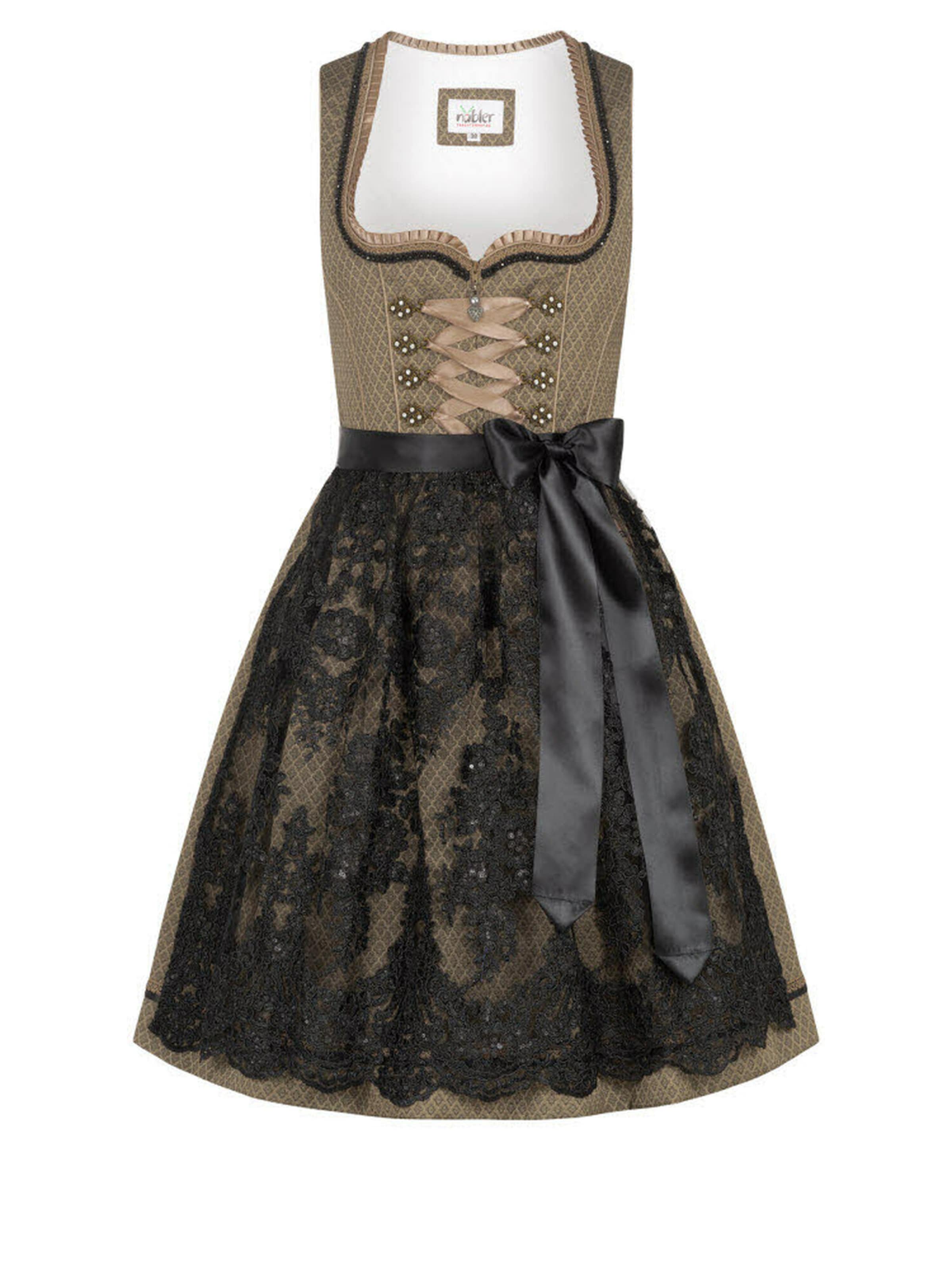 Trachtenhof Nübler Dirndl 'Dirndl Mini Erika' in Braun: Vorderseite