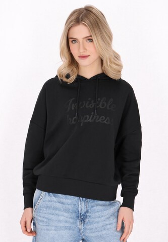MYMO Sweatshirt 'Back To School' in Zwart: voorkant