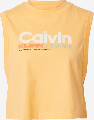 Calvin Klein Jeans Топ в оранжево: отпред