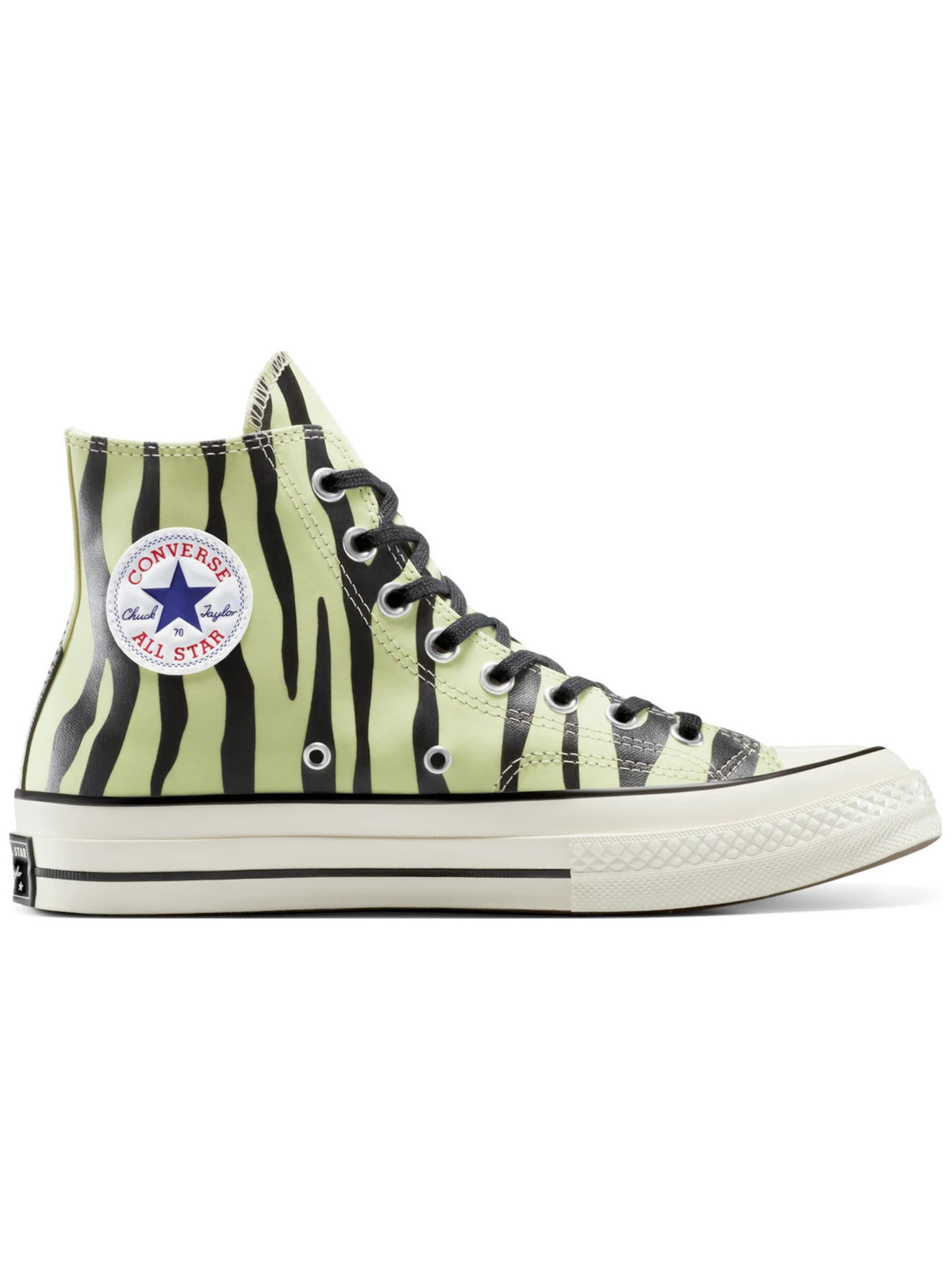 Sneaker alta 'Converse Chuck 70 Glow-In-The-Dark Zebra Print' di CONVERSE in verde: frontale