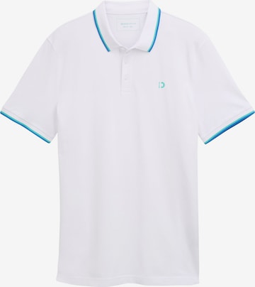 T-Shirt TOM TAILOR DENIM en blanc : devant