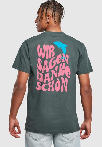 Merchcode Shirt 'Die Flippers - Wir Sagen Danke Schön' in Groen: voorkant