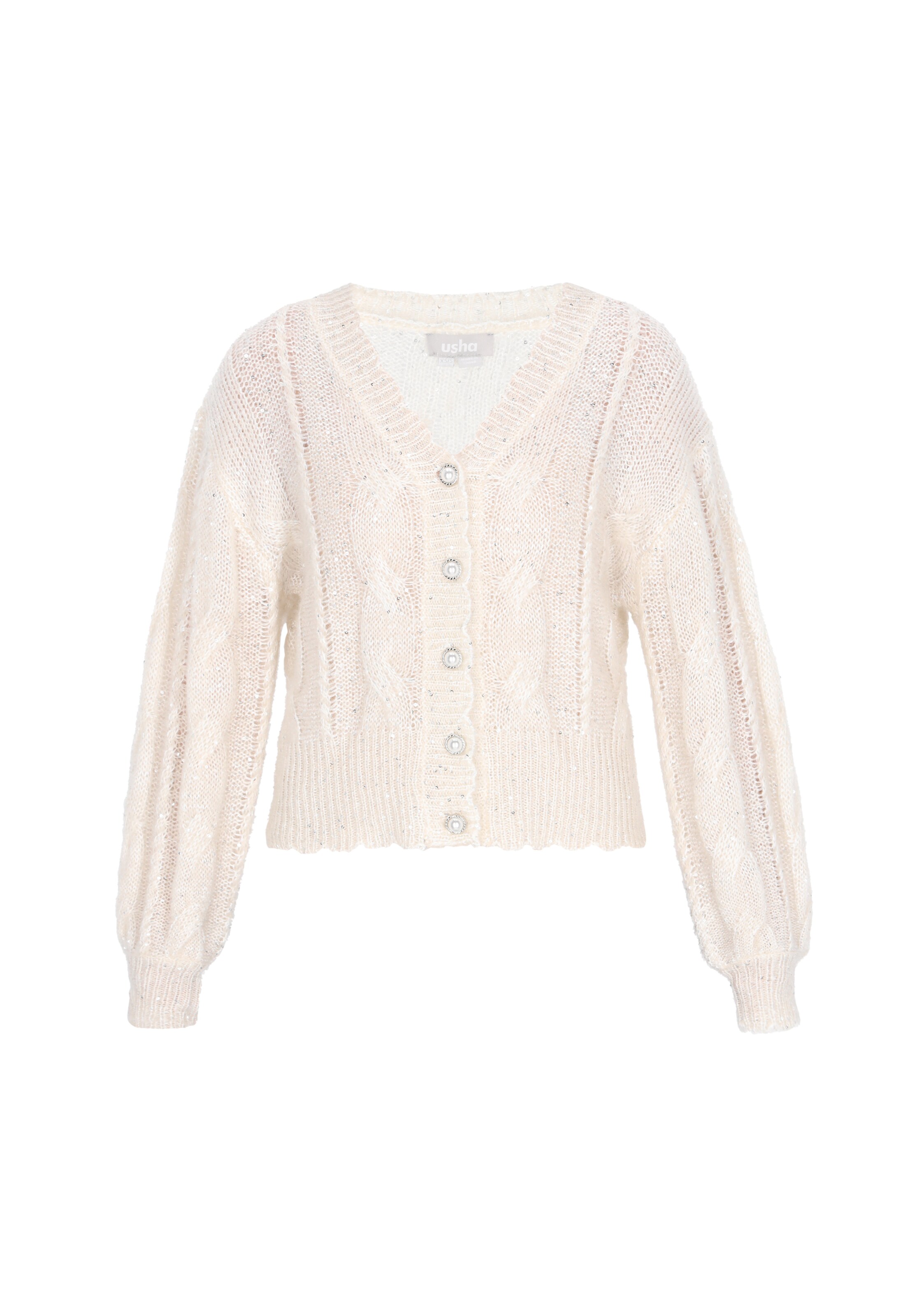 Cardigan Usha en beige : devant