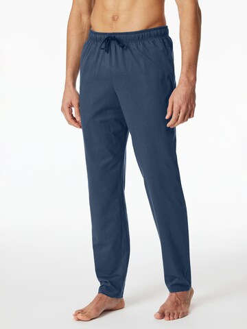 Pantalon de pyjama 'Mix + Relax' SCHIESSER en bleu : devant