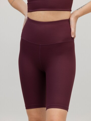 Hey Honey Skinny Leggings 'Biker Ribbed'‌‌‌‌‌‌‌‌‌‌ in Rot