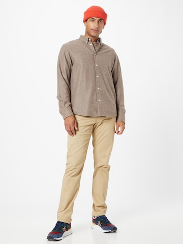 minimum Comfort fit Button Up Shirt 'Waynes 2.0' in Beige
