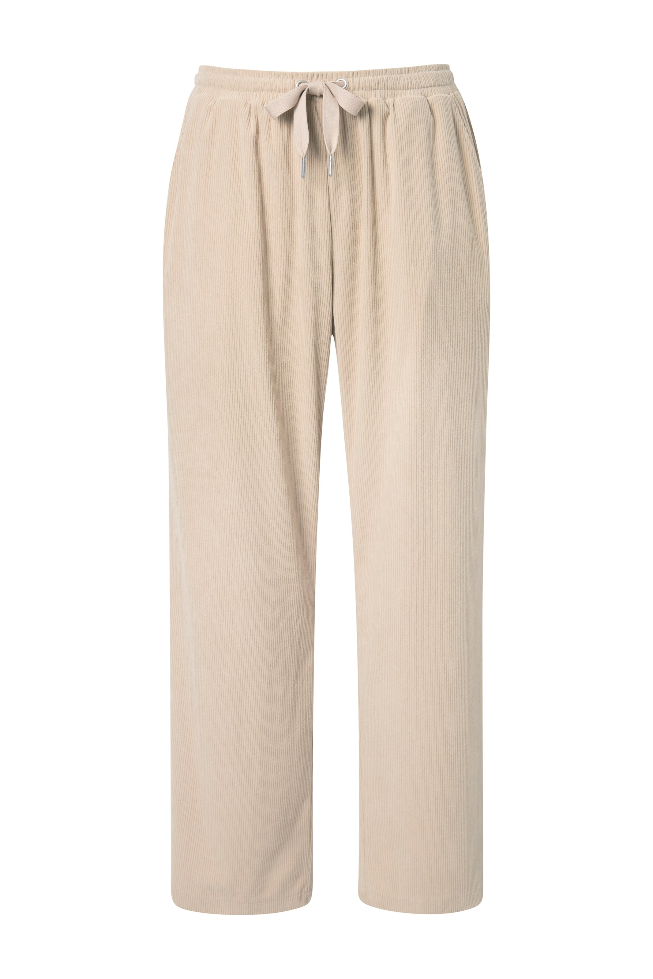 Ulla Popken Regular Broek in Beige: voorkant