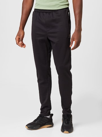 HummelSlimfit Sportske hlače - crna boja: prednji dio