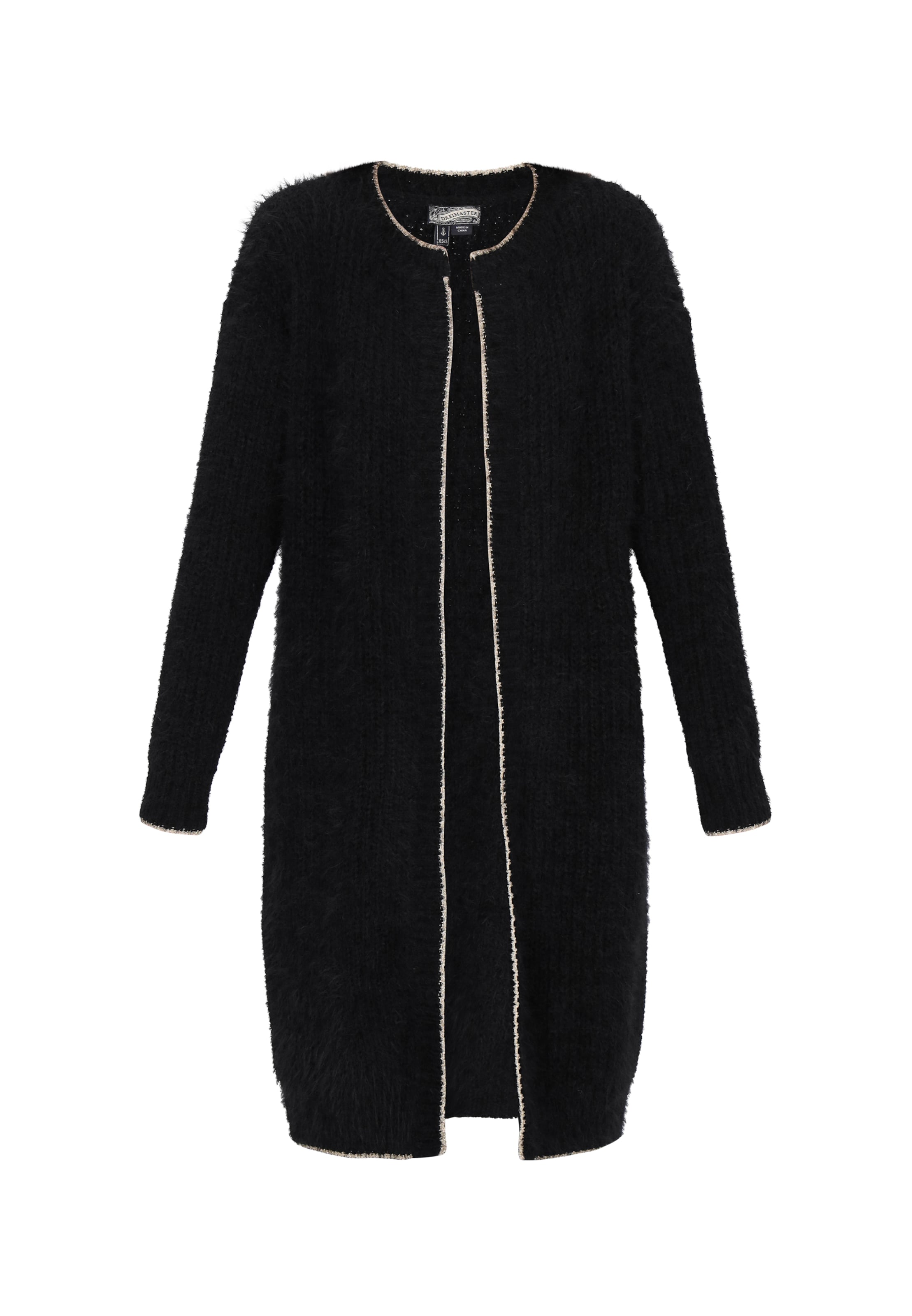 DreiMaster Vintage - Abrigo de punto en negro: frente