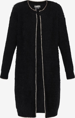 DreiMaster Vintage Strickmantel in Schwarz: Vorderseite