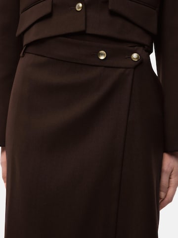 PINKO Skirt 'PINKO MARZEMINO GONNA DIAGONALE GONNA' in Brown