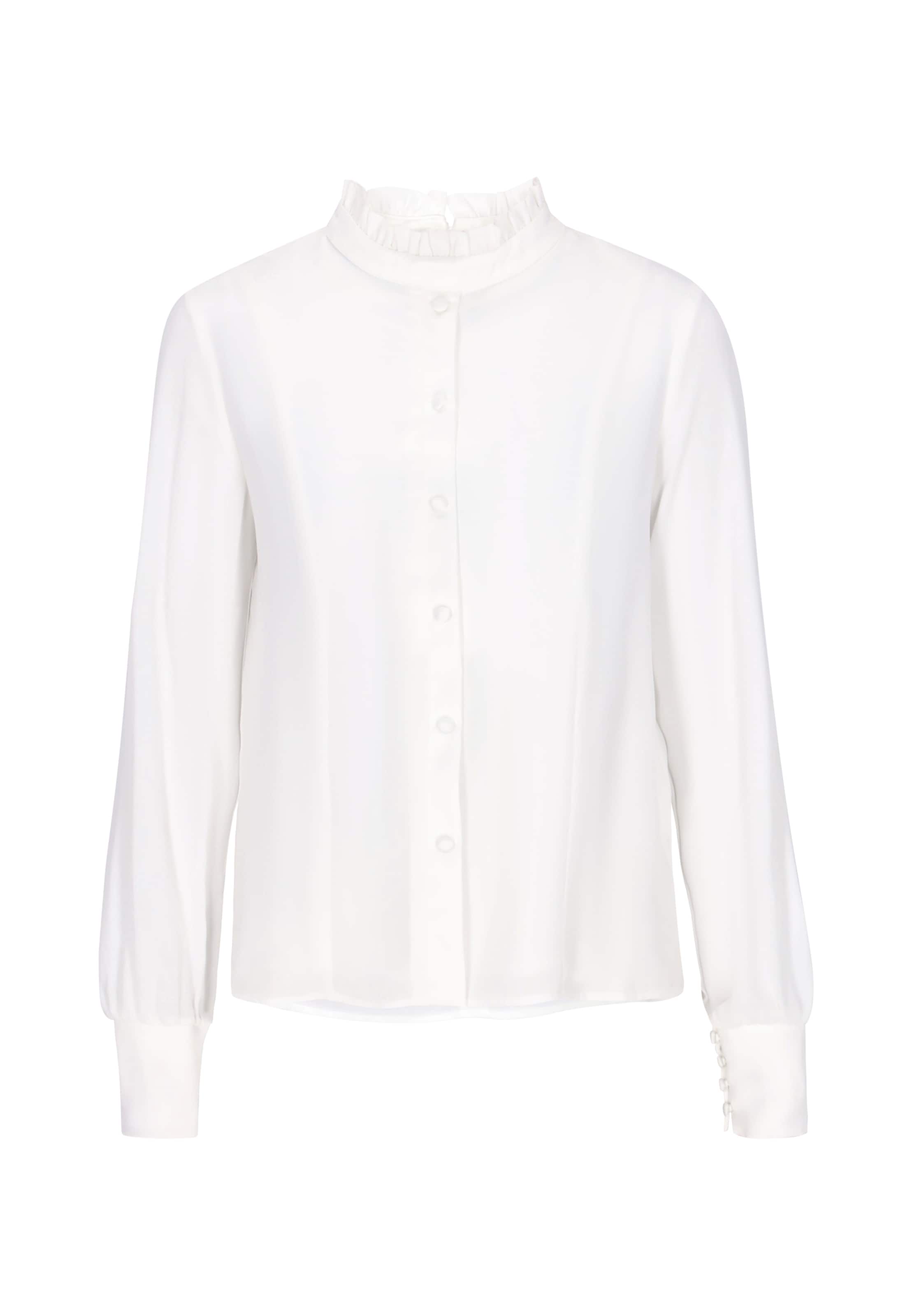 usha BLACK LABEL Bluse 'Elegant' in Weiß: Vorderseite