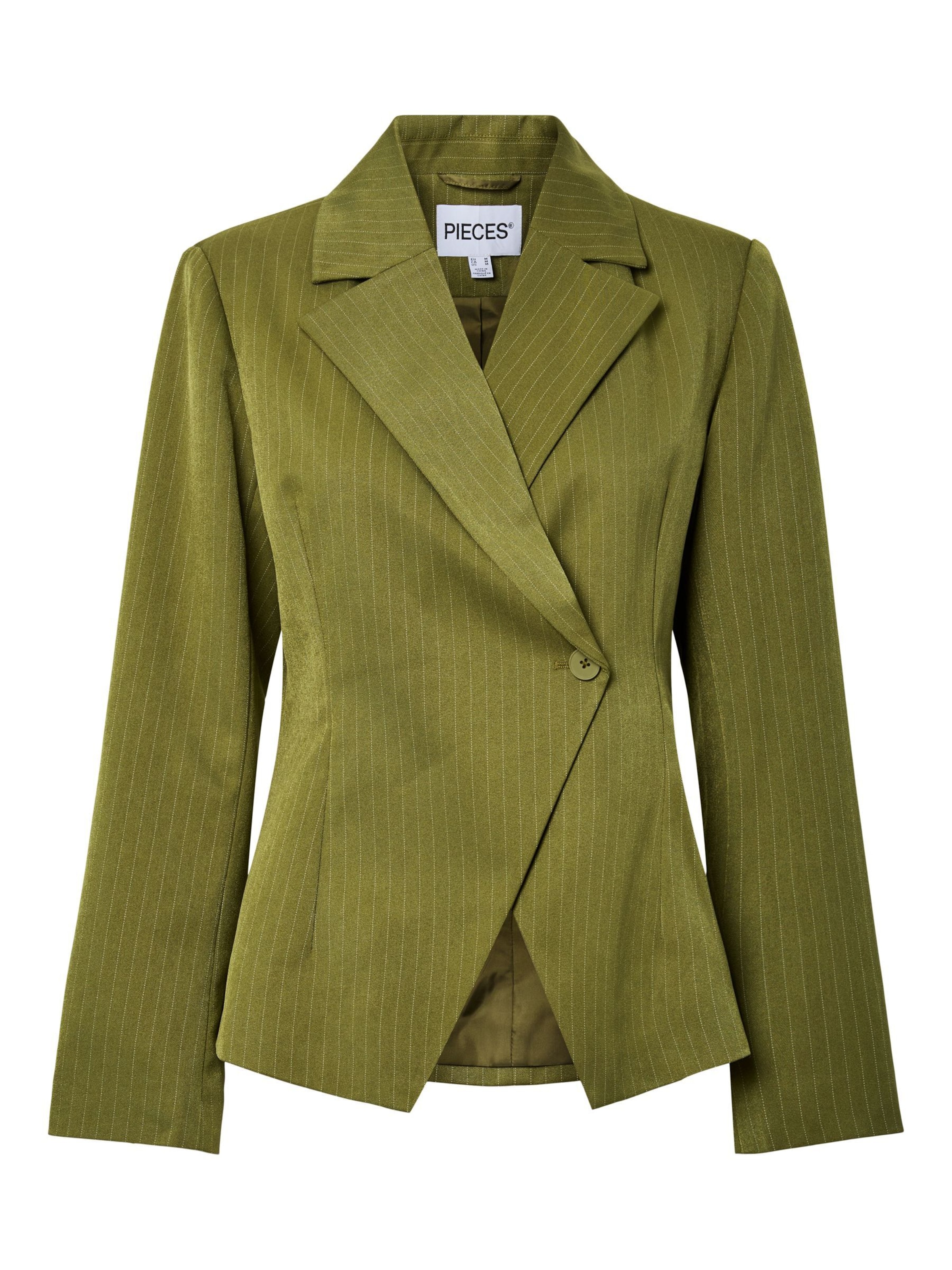 PIECES Blazer 'PCFalka' i khaki / lime, Produktvisning