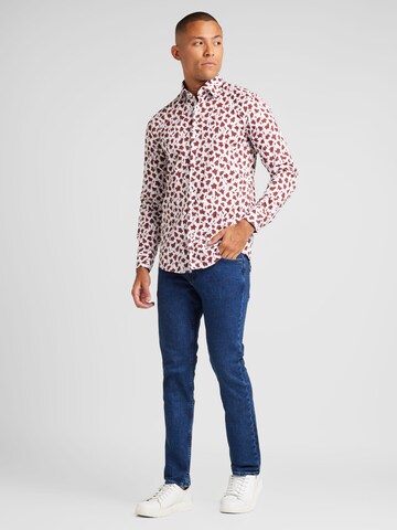 BOSS Regular fit Button Up Shirt 'HANK' in Red