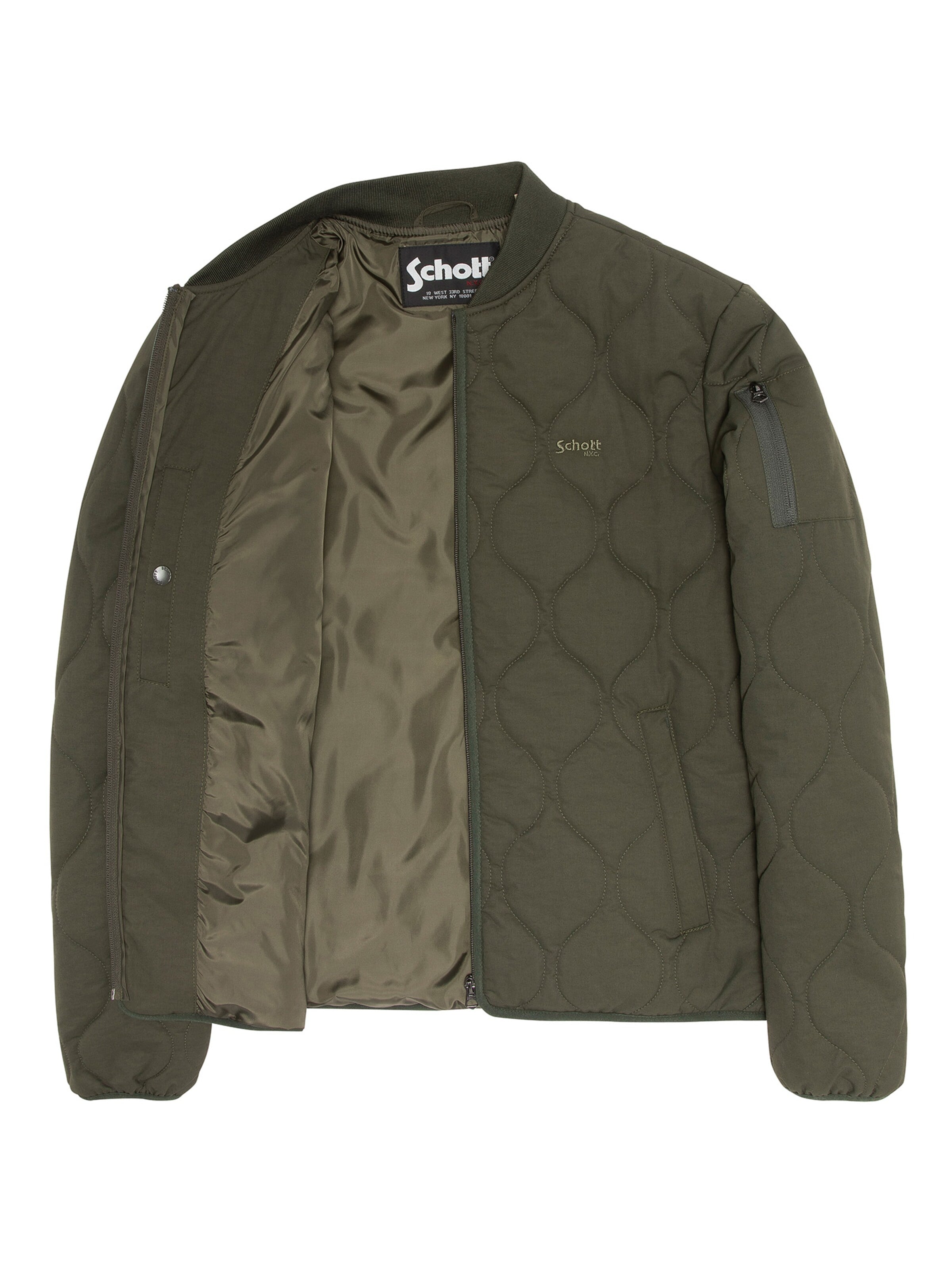Veste mi-saison Schott NYC en vert
