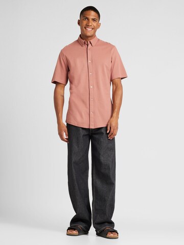 Only & Sons Slim fit Button Up Shirt 'ONSTARP' in Pink
