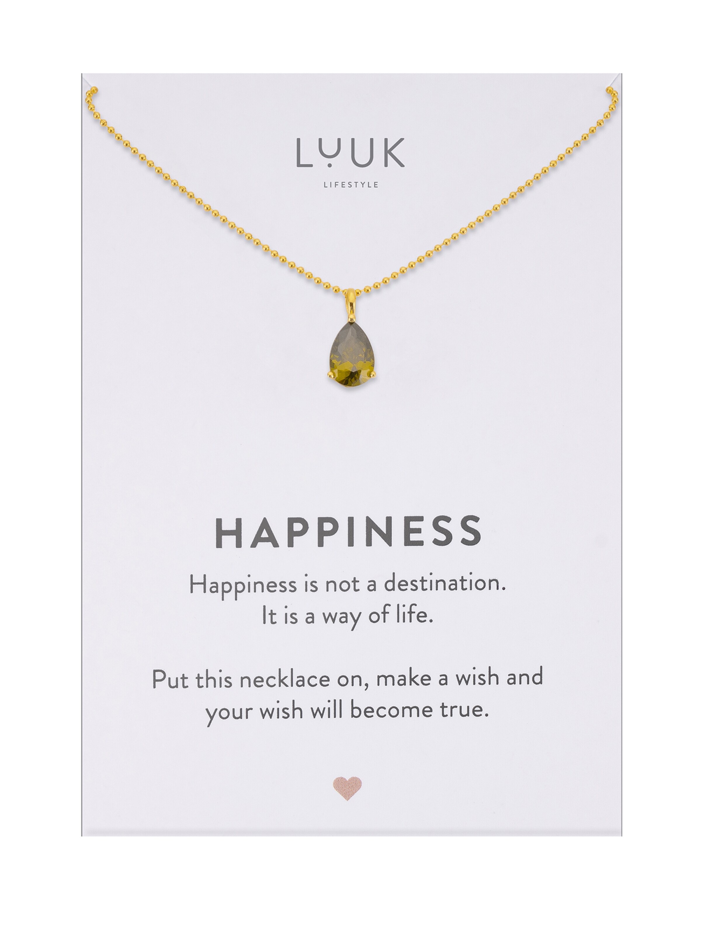 LUUK LIFESTYLE Necklace in Gold: front