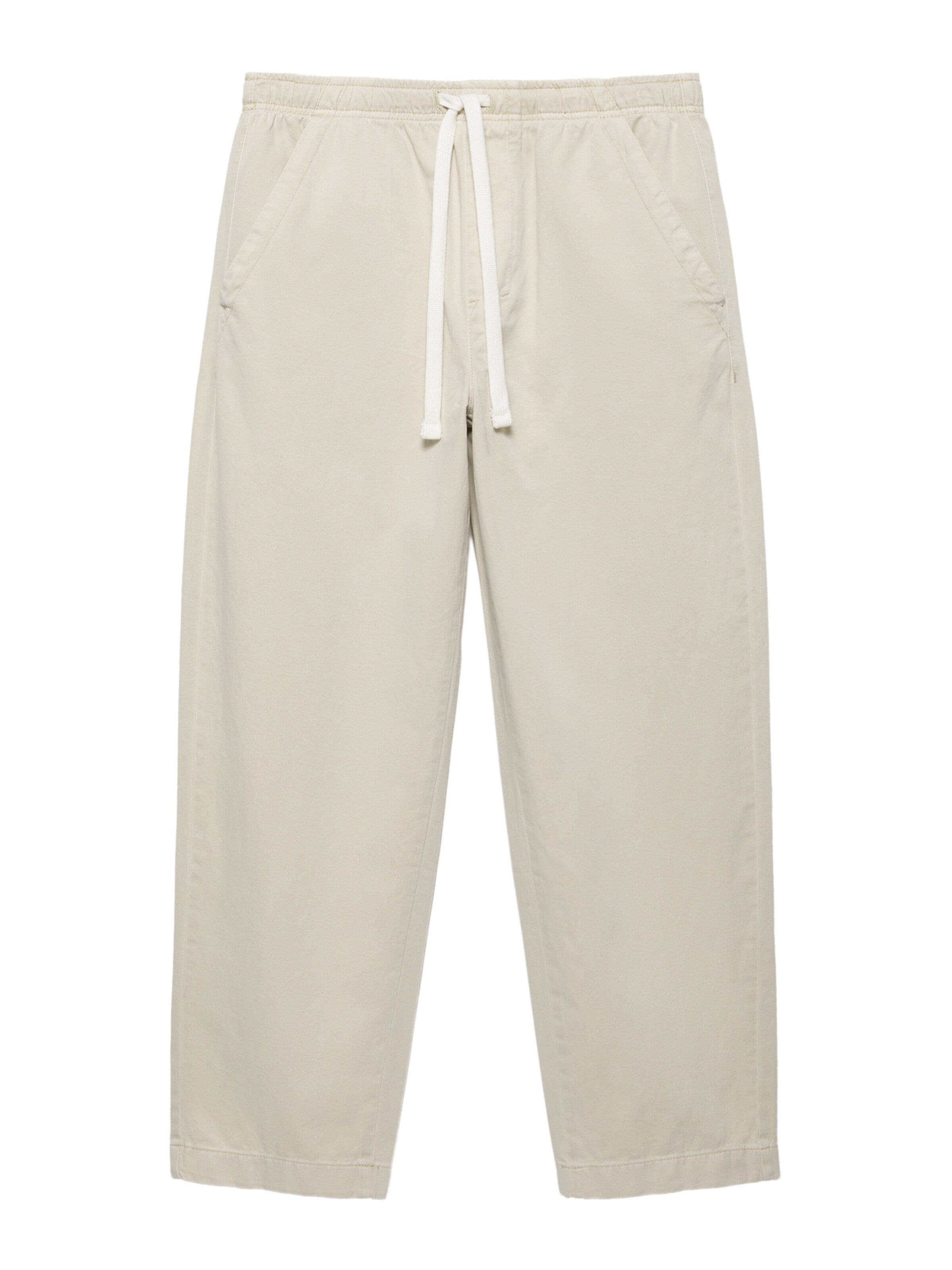 Pull&Bear Панталон в бяло: отпред